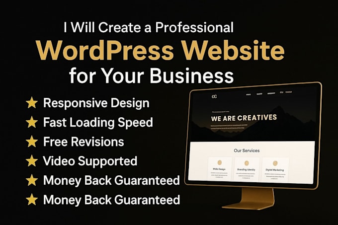 design a professional custom responsive wordpress website using elementor