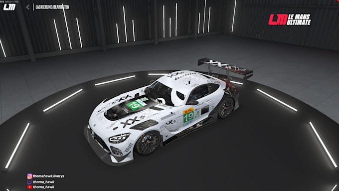 create custom livery design for lemans ultimate lmu and iracing