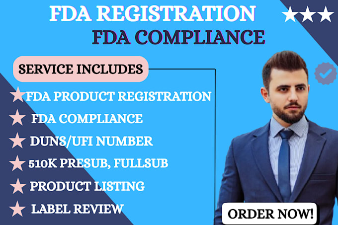Do fda registration, otc listing, product label design, us agent, fsvp ...