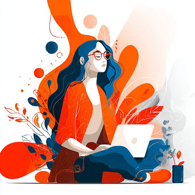 create abstract illustration for your business
