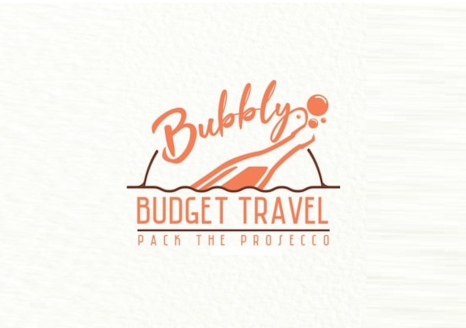 design outstanding champagne travel goals logo