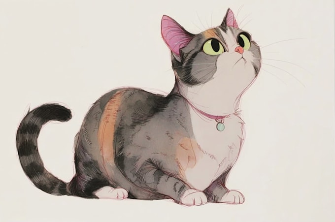 paint dog, cats, whatever pet portrait with watercolor