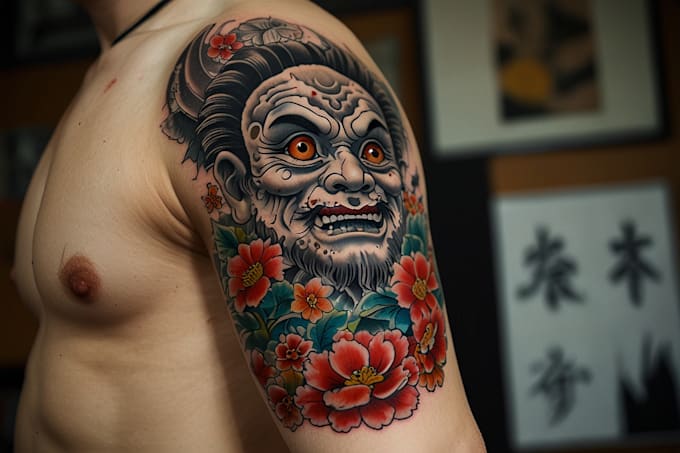 design a tattoo design in japanese style