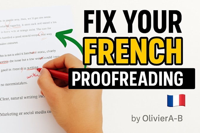 proofread and rewrite your french text