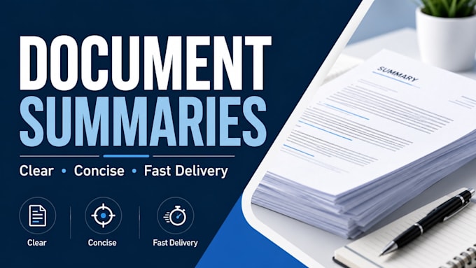 write clear and concise summaries for your documents