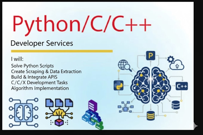 be your expert python, c, developer for custom scripts and apis