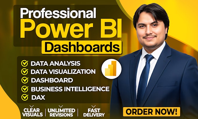 create interactive power bi dashboards with kpis, dax and data visualization