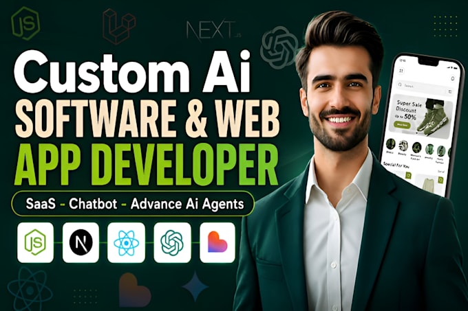 do ai website development, ai saas, mvp as full stack developer