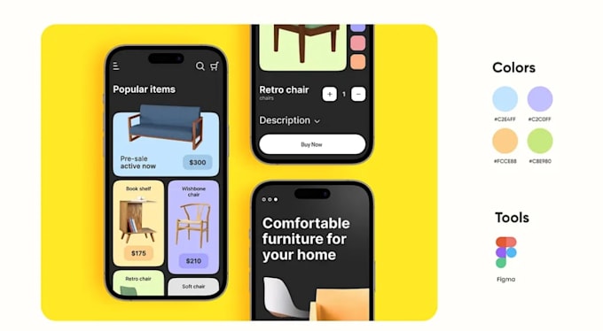 design mobile or web prototype, wireframe design, app mock design