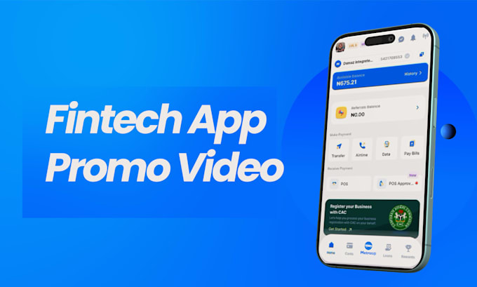 create a professional fintech app promo and explainer video