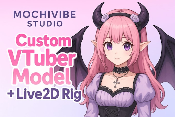 high end custom vtuber model plus live2d rig studio quality