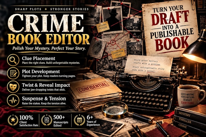 professionally edit your crime thriller book