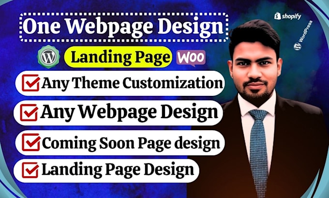 design redesign wordpress website, wordpress webpage design, landing page design