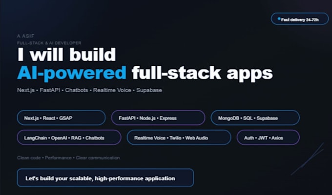 build ai powered full stack apps with next js and fastapi