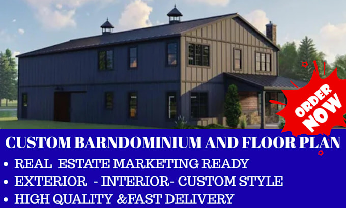 design a custom barndominium plan and floor plan