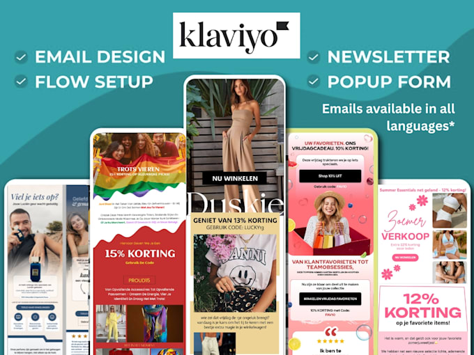 design high converting klaviyo email templates and setup flows