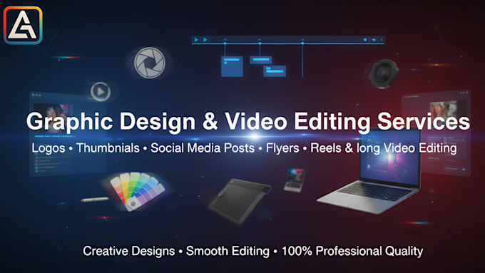 design posts,thumbnails,flyers and edit your videos professionall