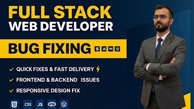 fix html css javascript bug, error or issues