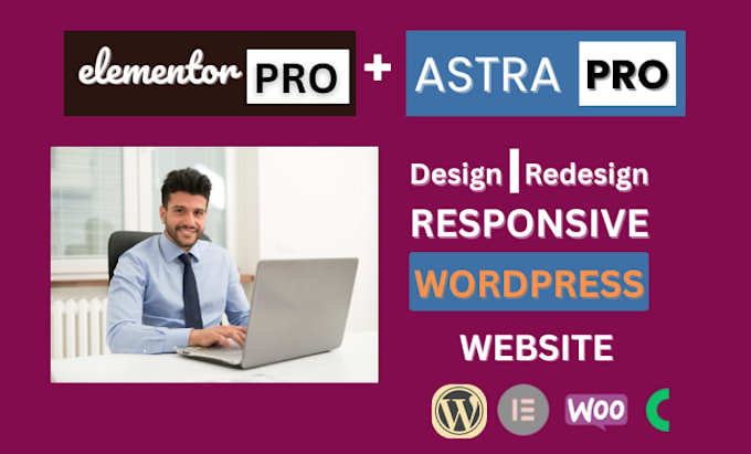 design wordpress website using astra pro and elementor pro