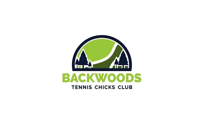 make unique backwoods tennis chicks club logo
