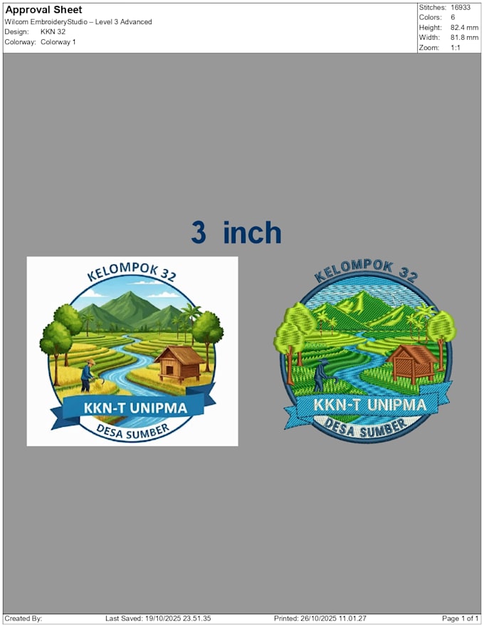 digitize your design into embroidery file