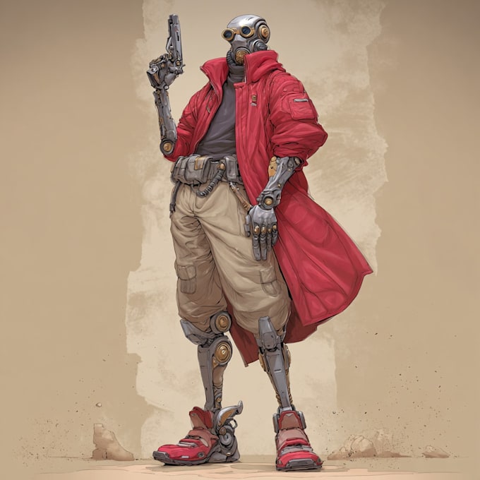 Create a sci fi character illustration or sci fi character by ...