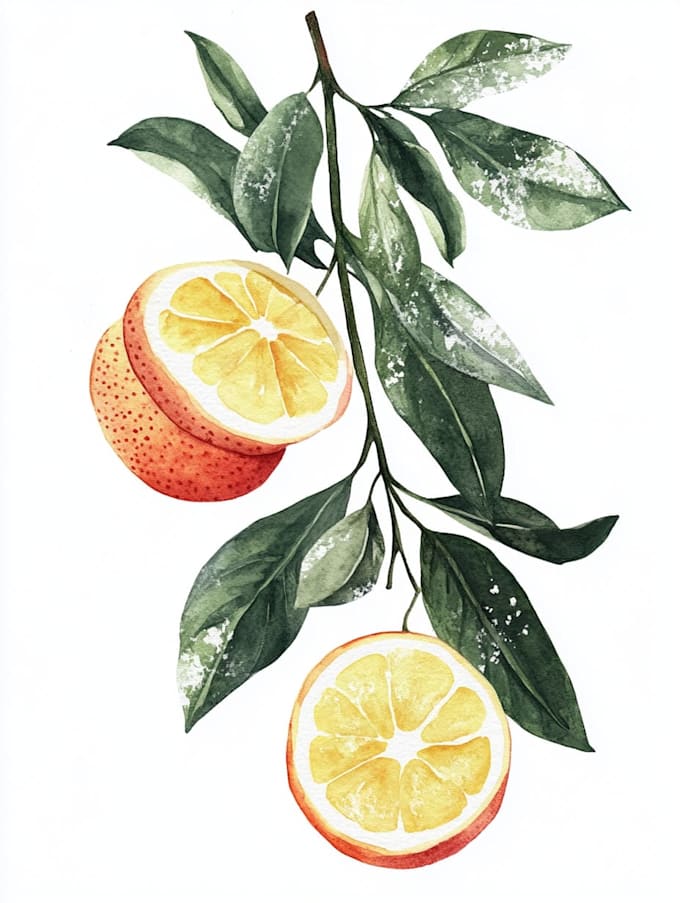 draw a realistic botanical illustration