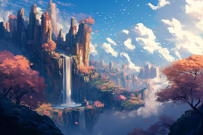 create fantasy landscape art
