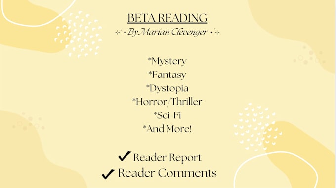 beta read your novel