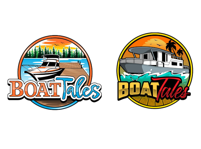 design awesome boat logo
