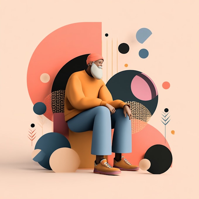 create abstract illustration for your business