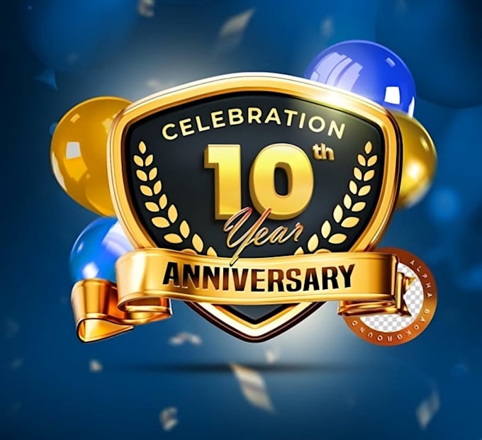 make elegant anniversary celebration event logo design