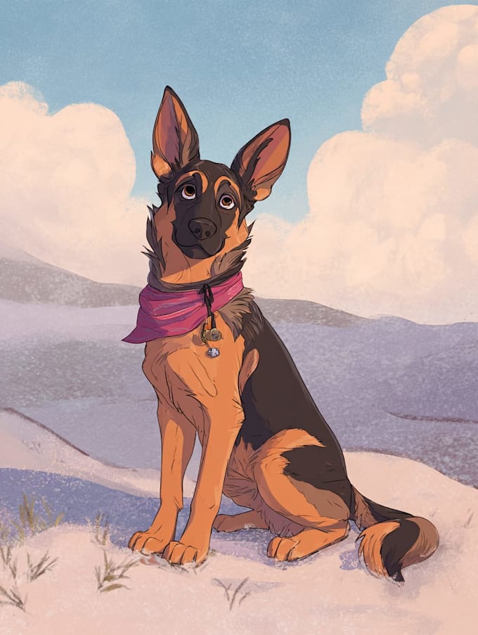 draw disney pet portrait