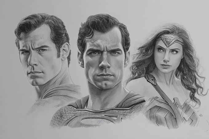 do super hero portrait sketch art
