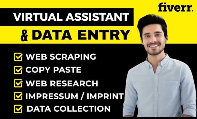 be your VA, data entry, web research, lead generation, copy paste, web scraping