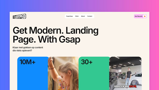 create modern landing pages with gsap and nextjs, webflow from figma