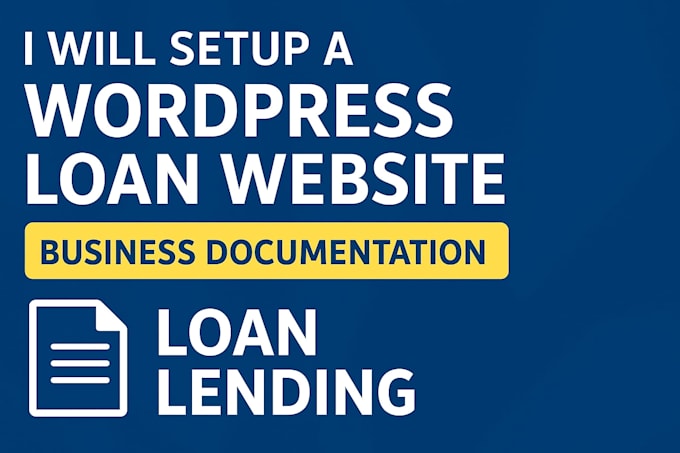 wordpress loan website commercial business documentation loan lending website