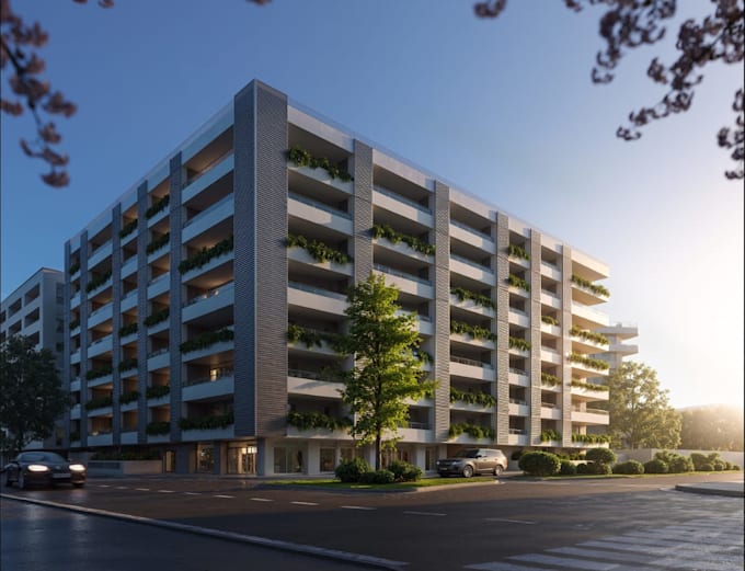 design storey level house,highrise apartment,building elevation, interior render