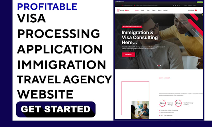 design immigration travel visa processing visa application website