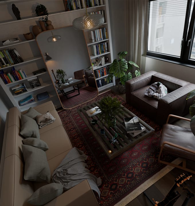 create high quality interior 3d renderings
