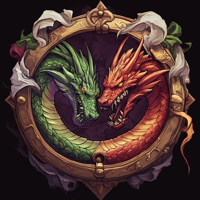 draw a fantasy game logo
