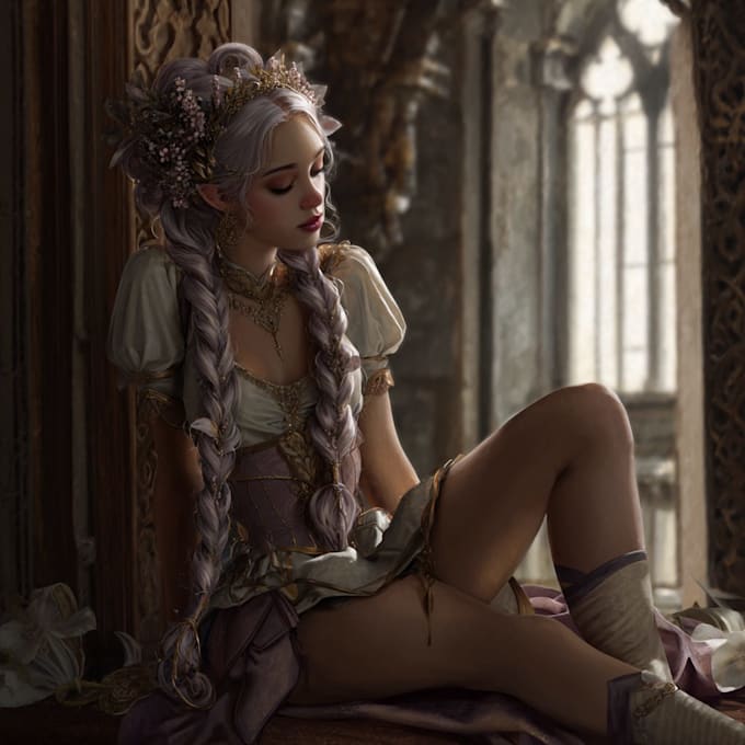 draw a fantasy illustration and design