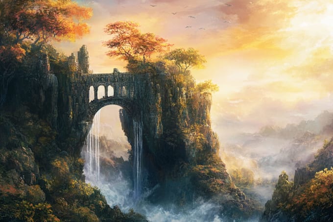 do fantasy landscapes and scenery art
