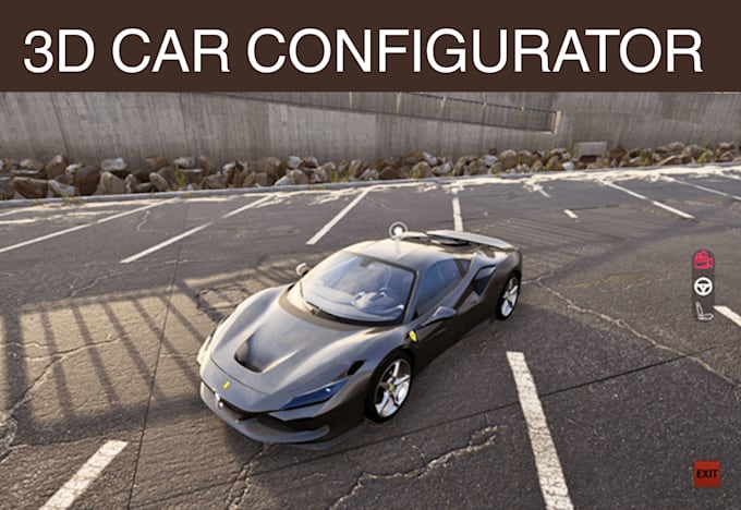interactive 3d product configurator car using webgl, playcanvas or unreal engine