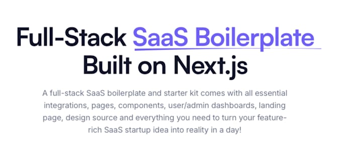 create a full saas app boilerplate in a few hours
