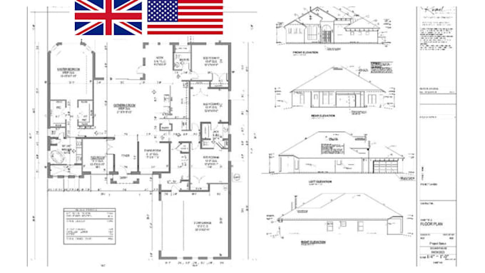 provide complete USA, UK house plans 2d floor plan 3d floor plan, 3d rendering
