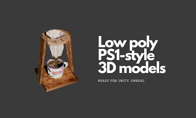 create low poly ps1 style 3d models for games