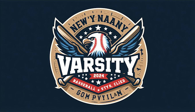 design a varsity, baseball styled logo for commercial use