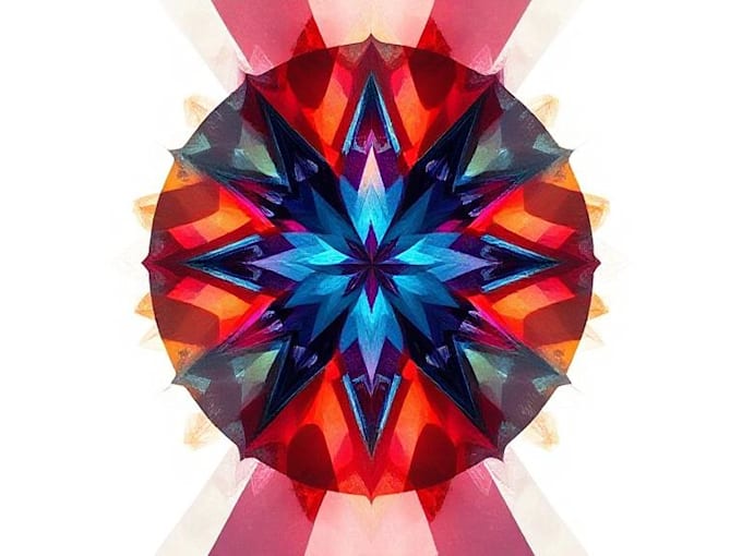 create abstract geometric digital art