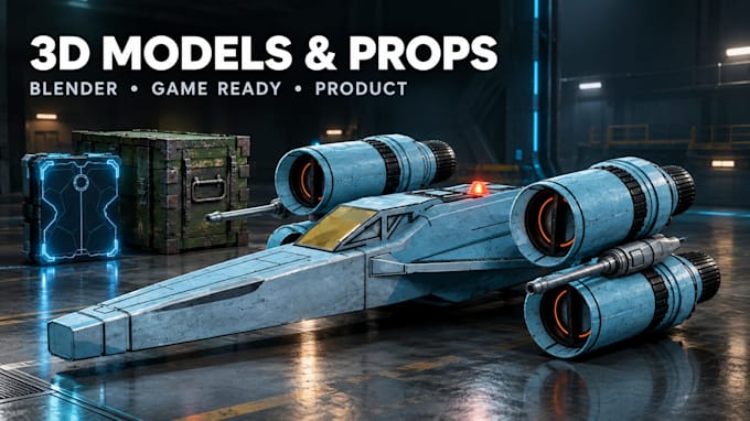 model 3d game assets and environments in blender